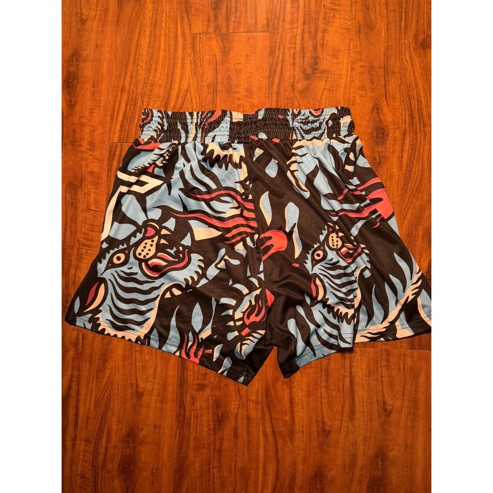 Takedown MMA Training Fight Shorts Multicolor Men's Size S (26) Tiger Blue Black